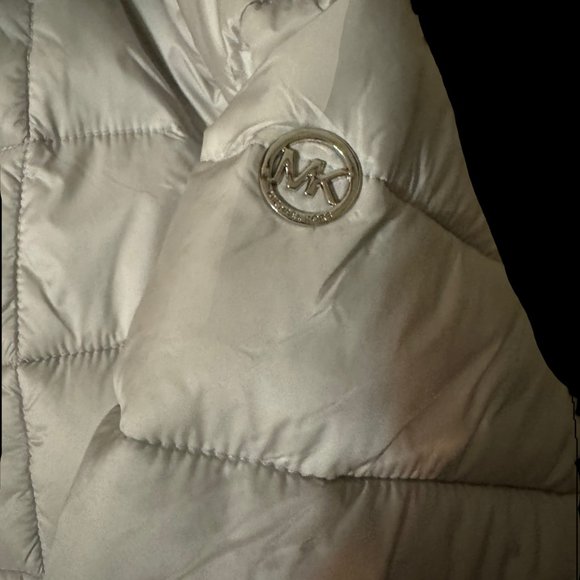 NWT Women's Gray Michael Kors Puffer Jacket XL - Picture 2 of 2